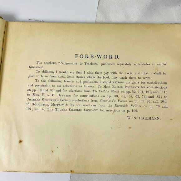 Laura’s Series 1902 A Primer Hailmann Birchard Reading Writing With Cursive Book - Picture 11 of 16